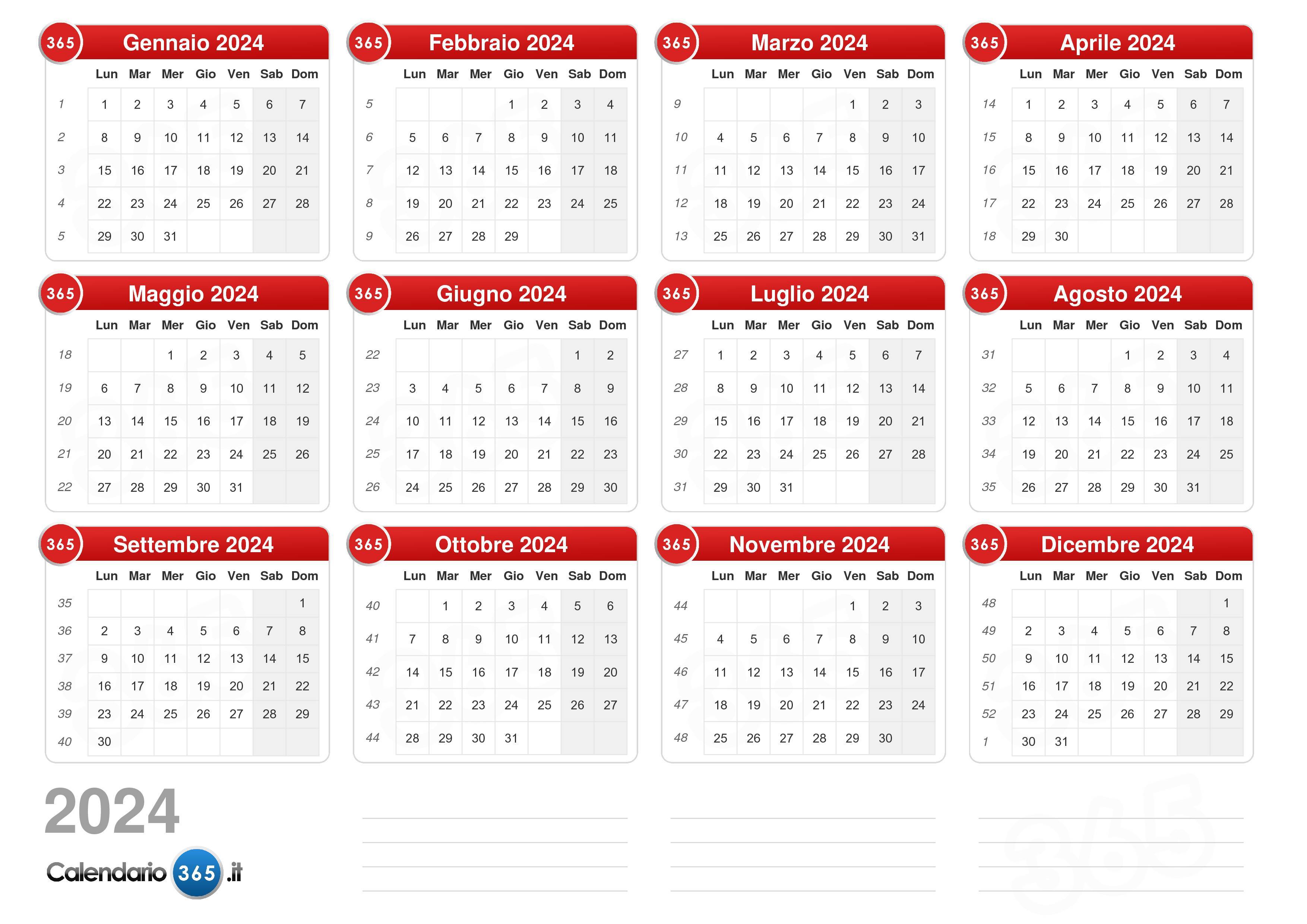 Acquistare 365 giorni di successo Calendario settimanale 2024?  Semplicemente online 